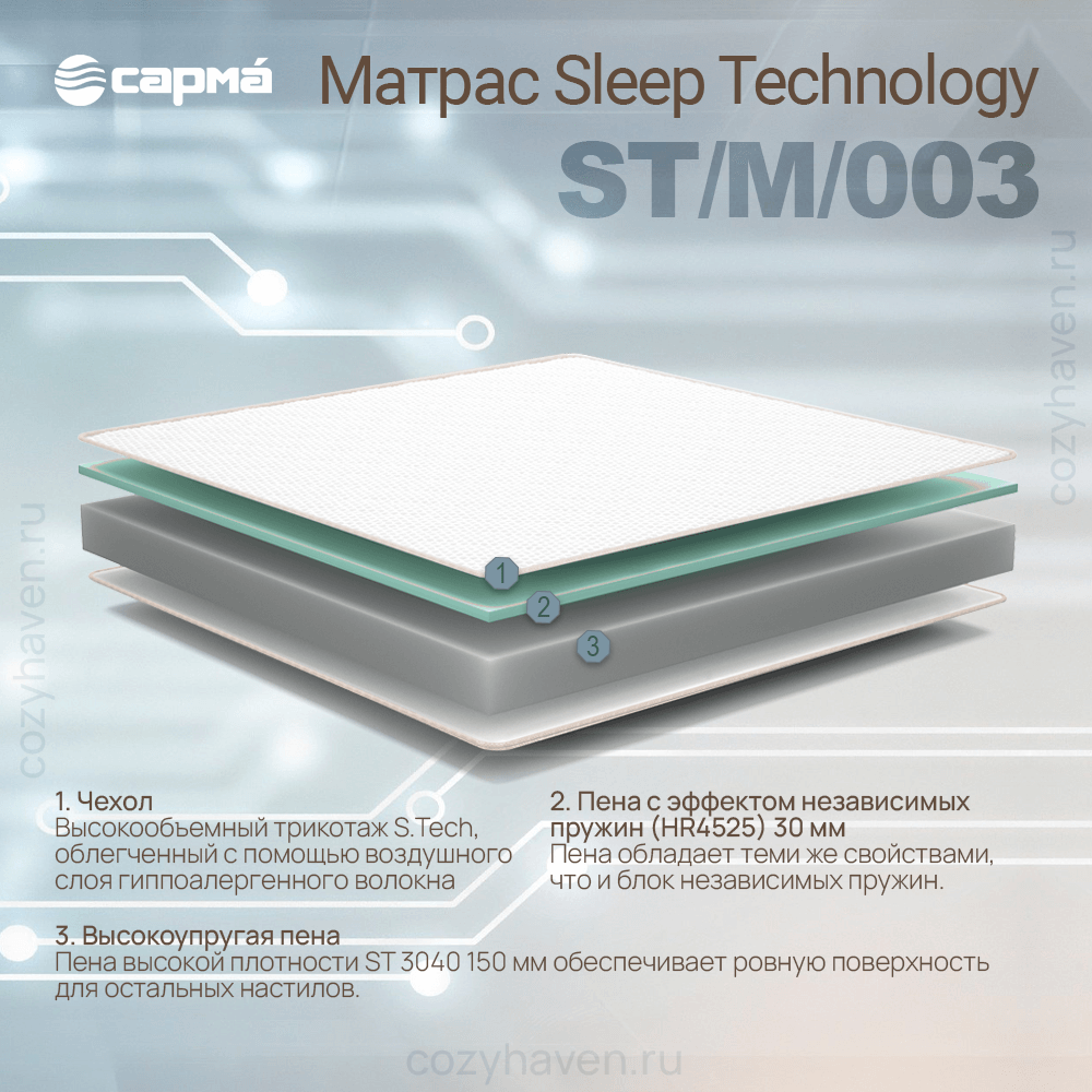 Матрас SARMA «Sleep Technology ST/M/003», фото 2