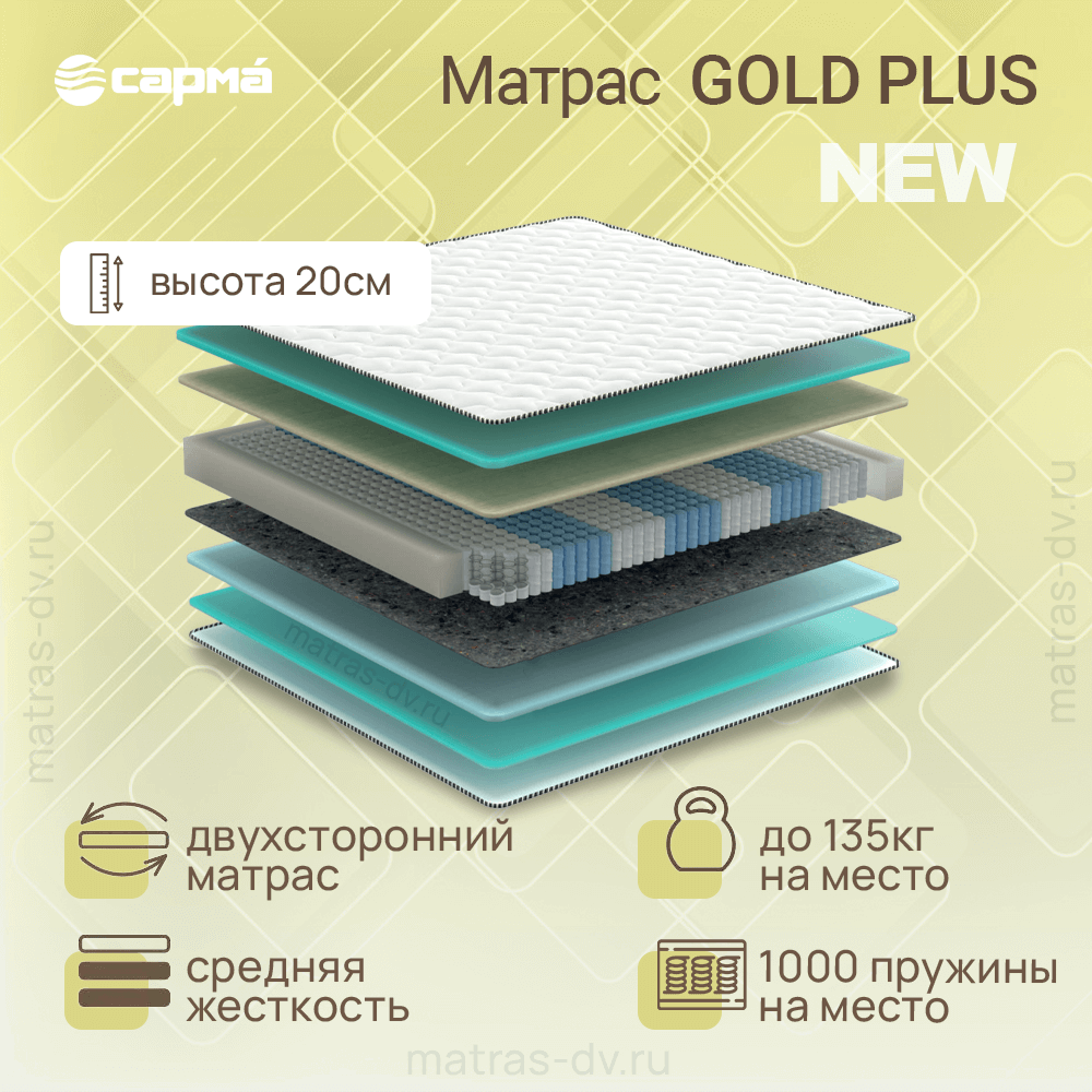 Матрас SARMA «GOLD PLUS», фото 1