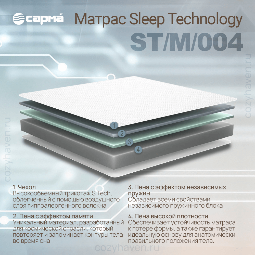 Матрас SARMA «Sleep Technology ST/M/004», фото 2